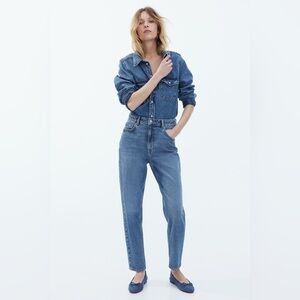 H&M TAPERED HIGH-WAIST ANKLE JEANS